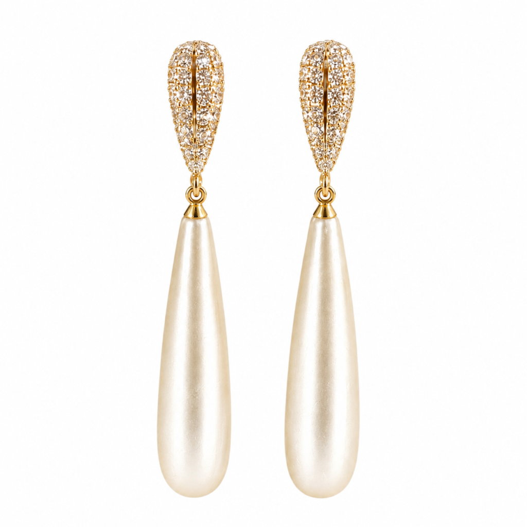 18K Gold Plated Teardrop Dangle Earrings