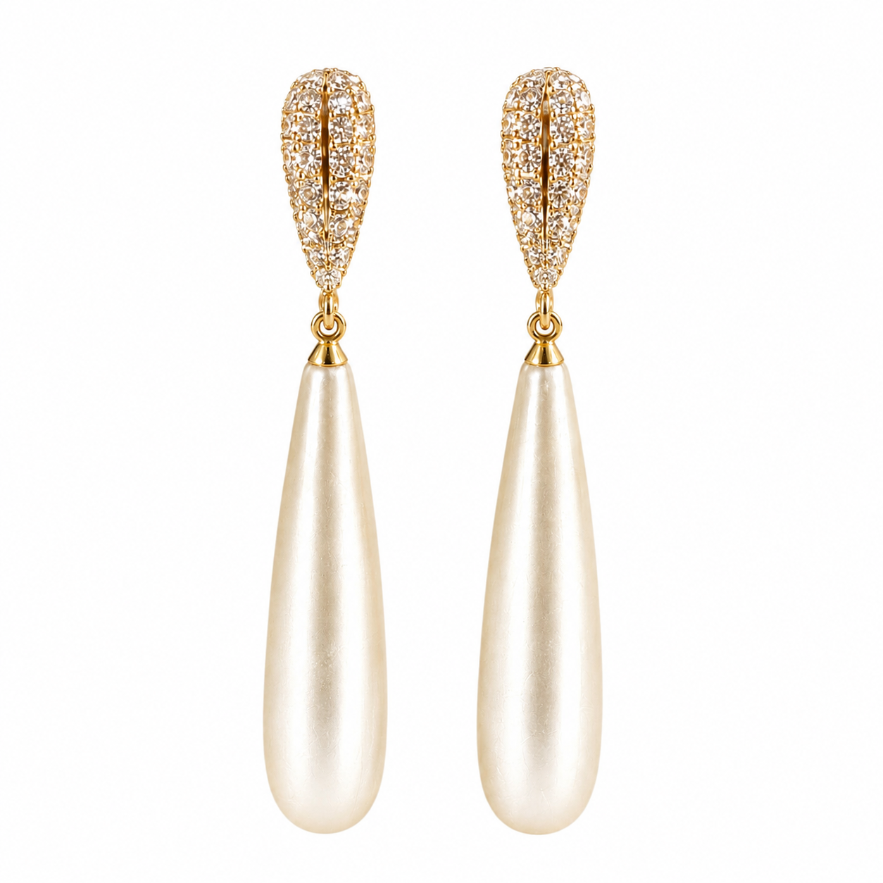 18K Gold Plated Teardrop Dangle Earrings