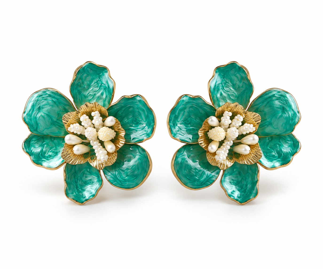 Mina Flower Earring Chunky - Image 3