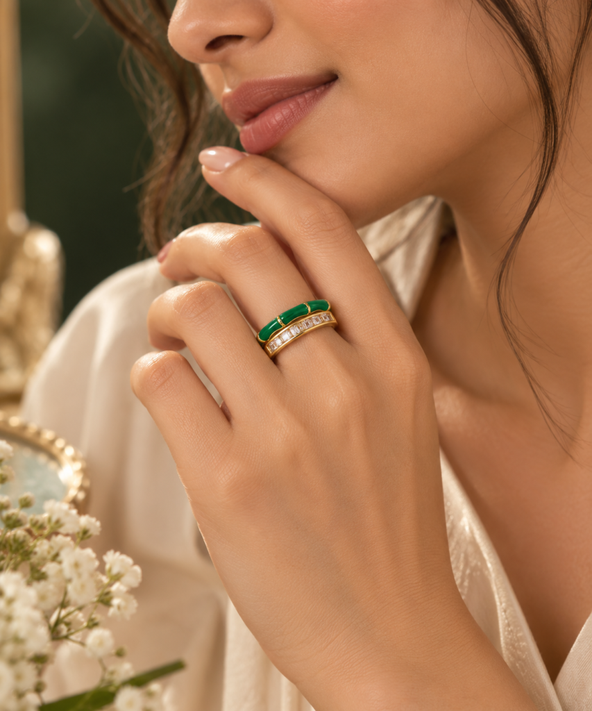 Emerald Luxe Statement Ring