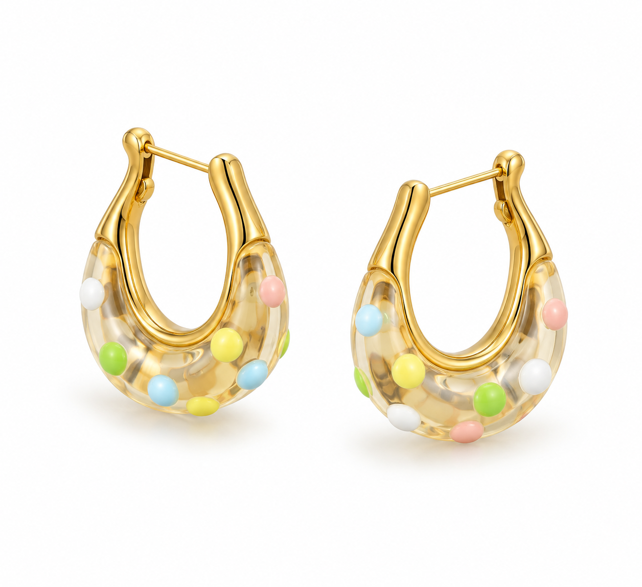 Modern Mosaic Stud Earrings - Image 3