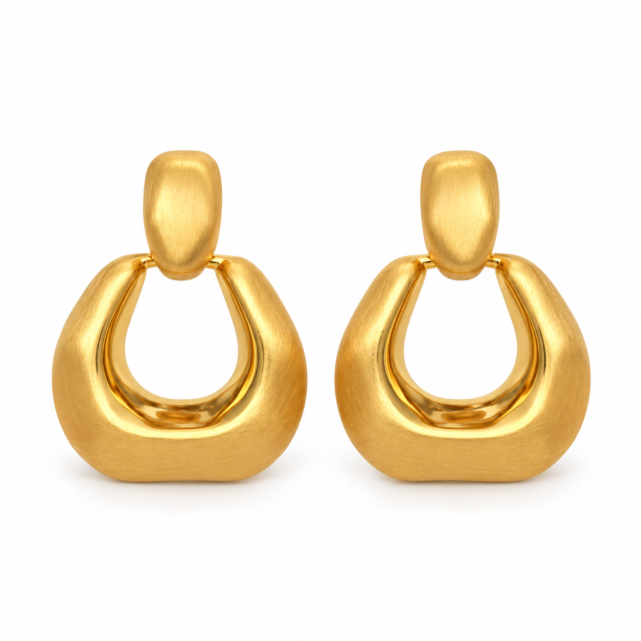 Pure Radiance Gold Hoop Earrings - Image 3
