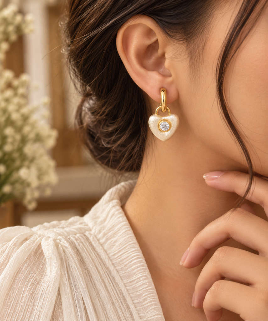 Heart Dangling Earrings